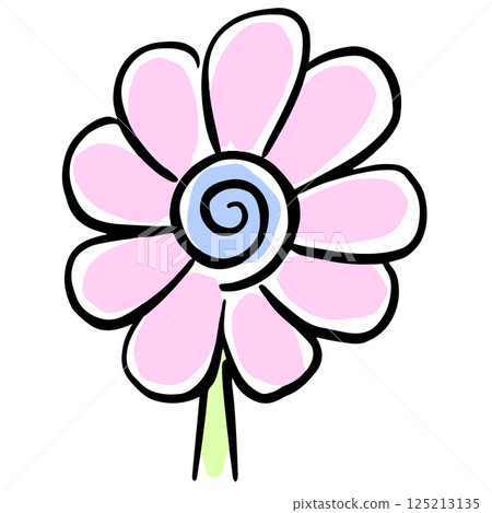 A Logo Design Cartoon Illustration Of a Wildflower Flower Icon Buttercup, Daisy, Dandelion, 125213135