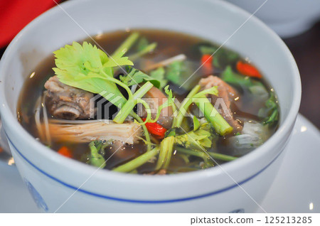 pork soup, spicy soup or pork rib soup pork soup, spicy soup or pork rib soup 125213285