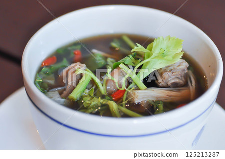 pork soup, spicy soup or pork rib soup pork soup, spicy soup or pork rib soup 125213287