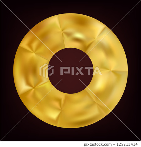 Luxury realistic gold ring. Premium golden circle Luxury realistic gold ring. Premium golden circle 125213414