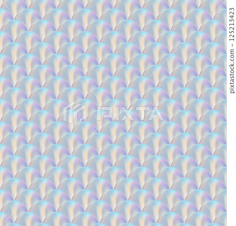 Soft pastel holographic mermaid, fish or snake scale. Iridescent skin 125213423