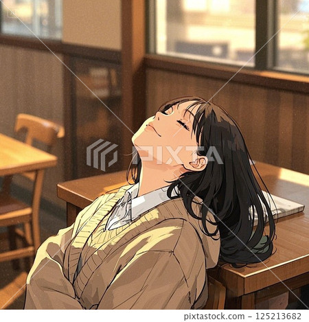 放鬆的女孩 125213682
