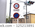 最高速度、啟動和禁止停車標誌 125213891