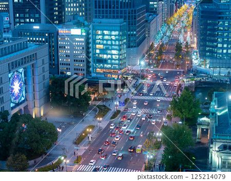 Osaka Nakanoshima Night view from the completed Dojimahama Tower 125214079