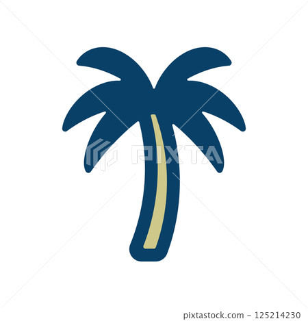 Palm tree icon illustration 125214230