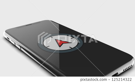 Smartphone with Compass App 125214322