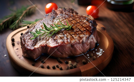 Savory grilled thick-sliced steak4 125214347