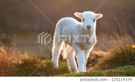 Portrait of a lamb with big eyes 1 125214374