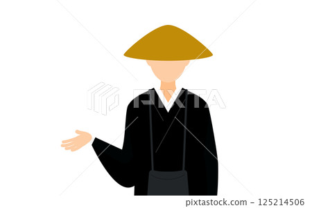 佛教僧侶談話的簡單插圖 125214506
