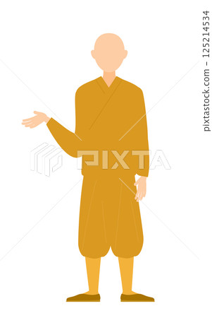 佛教僧侶談話的簡單插圖 佛教僧侶談話的簡單插圖 125214534