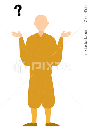 佛教僧侶提問的簡單插圖 佛教僧侶提問的簡單插圖 125214535