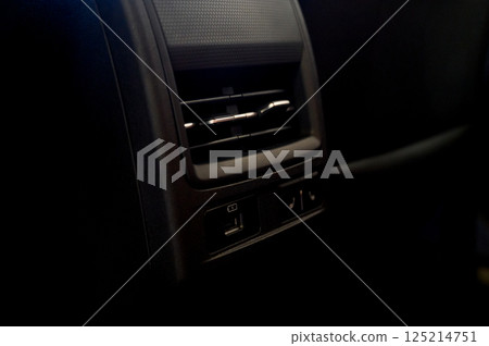 Car air conditioner close-up. Air conditioner flow inside the car. Car air conditioner close-up. Air conditioner flow inside the car. 125214751