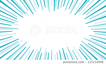 Blue pop and stylish concentrated line horizontal vector background frame material 125214946