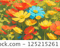 明亮的橙色花 125215261