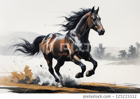 Galloping horse ai 125215312