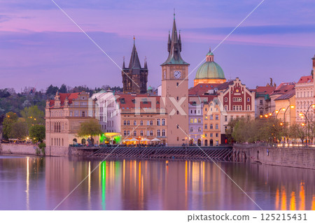 Old Town and Vltava River in Prague, Czech Republic 125215431