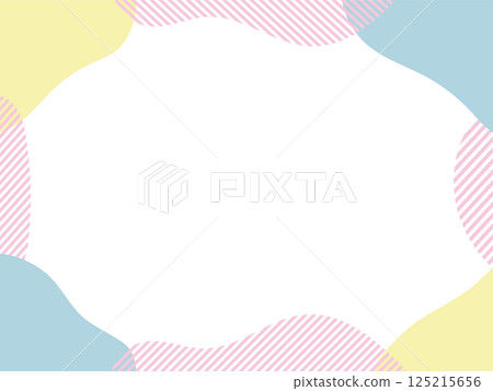 Fluid shapes frame Liquid abstract fluid Abstract shapes frame 125215656