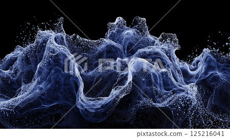 Wave of blue particles 125216041