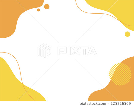 Fluid shapes background illustration material Flat hand drawn fluid shapes 125216569