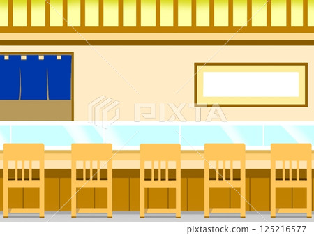 Sushi bar counter 125216577