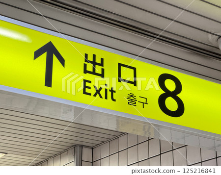 Exit 8 sign Exit 8 sign 125216841