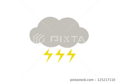 浮雲和閃電的插圖 125217110