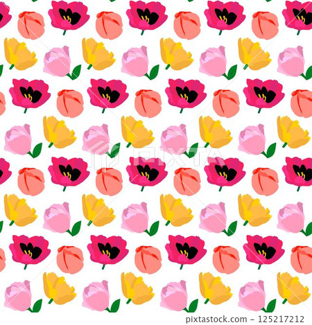 Blossom Floral Seamless Pattern 125217212