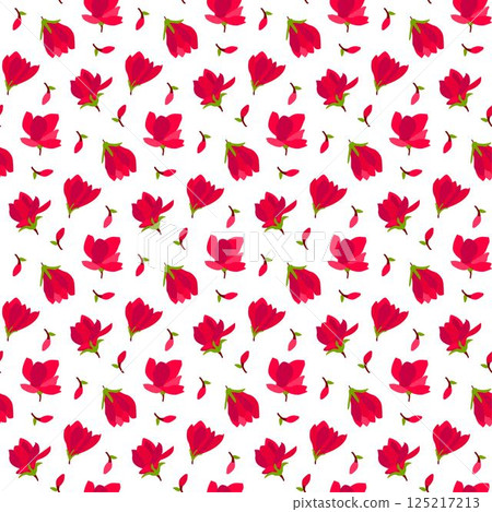 Pink Seamless Pattern Magnolia 125217213