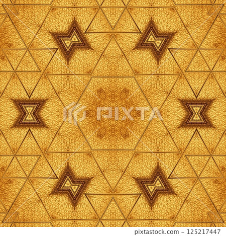 Luxurious gold texture art for foil, digital paper, textile, ceramic tiles, and wrapper printing. Golden pattern background design with wooden finishing for interior decoration Luxurious gold texture art for foil, digital paper, textile, ceramic tiles, and wrapper printing. Golden pattern background design with wooden finishing for interior decoration 125217447