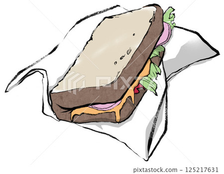 插畫三明治 插畫三明治 125217631