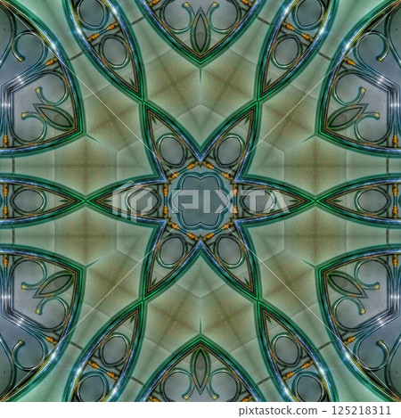 Stainless steel print design for wallcovering, wrapping paper, tiles, window grill, main door, stair railing etc 125218311