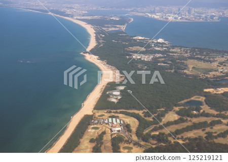Aerial View of Coastal Landscape With Beaches, Greenery Aerial View of Coastal Landscape With Beaches, Greenery 125219121