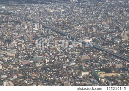 a Metropolitan Cityscape With Dense Urban Development 125219145