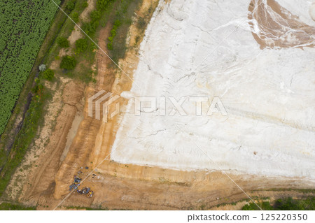 Open pit granite quarry, view from above 125220350