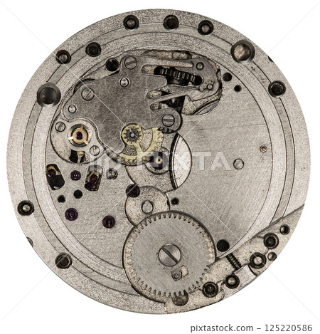 clockwork old mechanical watch, high resolution and detail 125220586