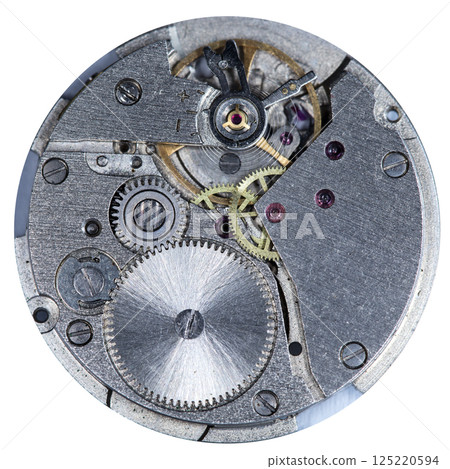 clockwork old mechanical watch, high resolution and detail 125220594