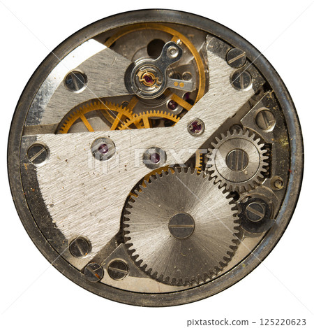clockwork old mechanical watch, high resolution and detail clockwork old mechanical watch, high resolution and detail 125220623