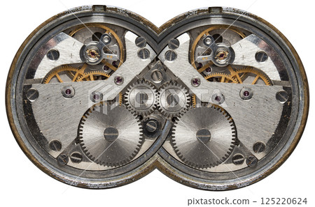 clockwork old mechanical watch, high resolution and detail clockwork old mechanical watch, high resolution and detail 125220624