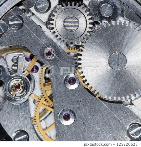 clockwork old mechanical watch, high resolution and detail 125220625