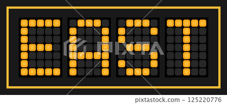 Orange color led banner in word east on black background 125220776