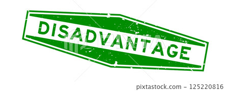 Grunge green disadvantage word hexagon rubber seal stamp on white background Grunge green disadvantage word hexagon rubber seal stamp on white background 125220816