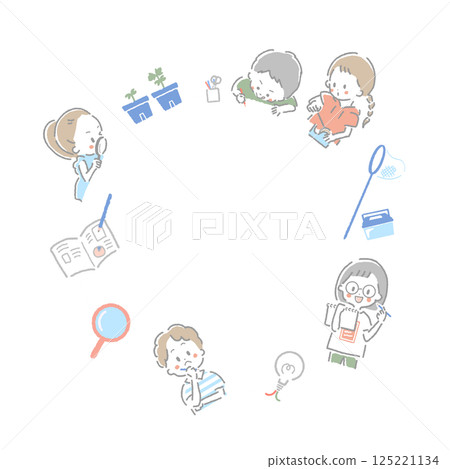 Image background of children working on their independent research Round 125221134