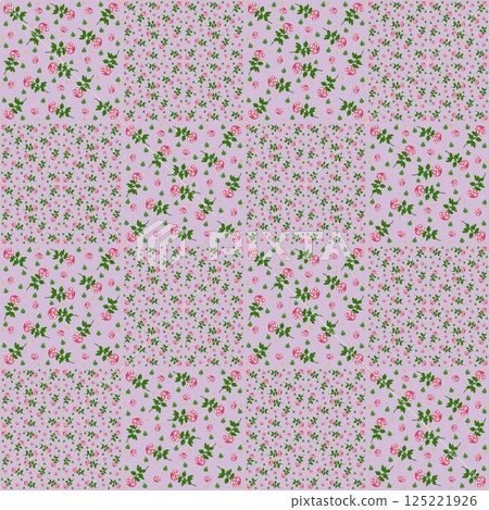 Beautiful seamless pattern of blooming red roses on the purple background. 125221926