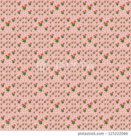 Beautiful seamless pattern of blooming red roses on the blue background. 125222066