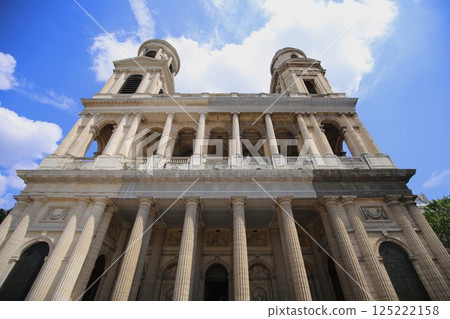 Facade of the Saint-Sulpice church, the second largest in Paris Facade of the Saint-Sulpice church, the second largest in Paris 125222158