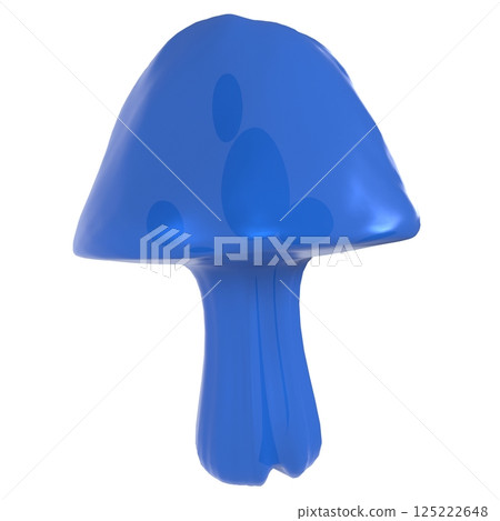 Blue mushroom isolated on white background Blue mushroom isolated on white background 125222648