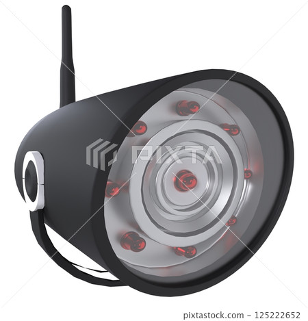 Security camera device isolated on white background Security camera device isolated on white background 125222652