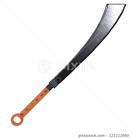 Curved sword isolated on white background 125222660