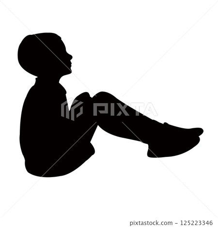 a child body silhouette vector 125223346