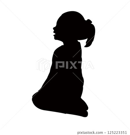 a child body silhouette vector 125223351